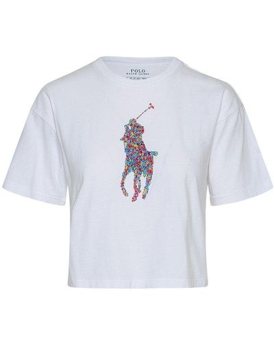 Polo Ralph Lauren White Cotton T-shirt - Multicolor