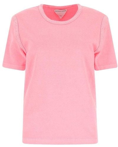 Bottega Veneta Crewneck Short-sleeved T-shirt - Pink