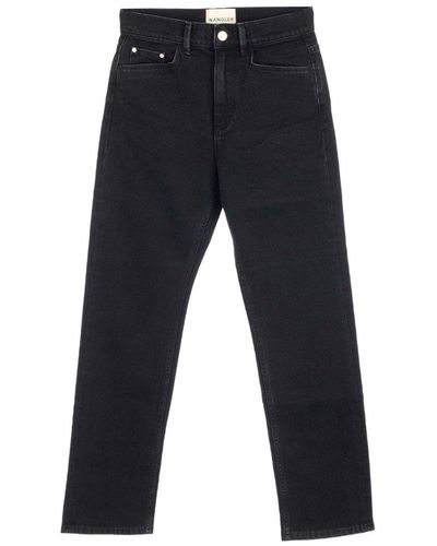 Wandler Button Detailed Straight Leg Jeans - Black
