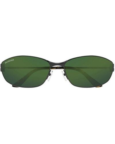 Balenciaga Rectangle-frame Sunglasses - Green