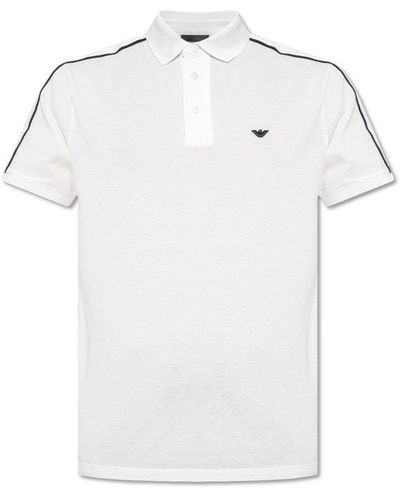 Emporio Armani Polo Shirt With Logo, - White
