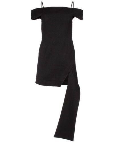 Yuzefi Strap Detailed Mini Dress - Black