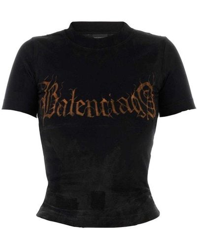 Balenciaga Heavy Metal Graphic Printed T-shirt - Black