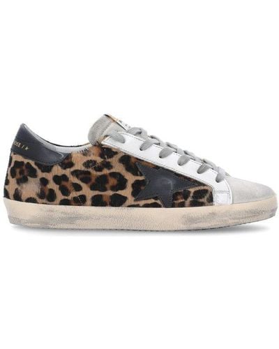 Golden Goose Deluxe Brand Super-Star Leopard Sneakers for Women - Up to 40%  off | Lyst