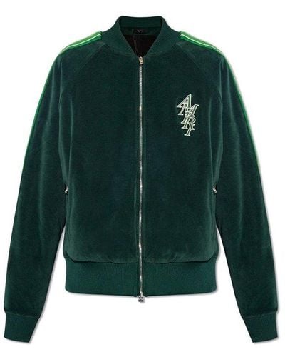 Amiri Stack Monogram Zipped Jacket - Green