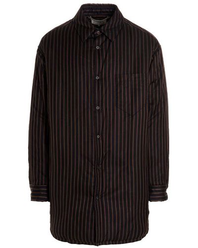 Maison Margiela Striped Padded Shirt - Black