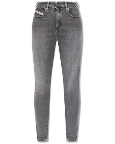DIESEL 1984 Slandy-high Fitted Jeans - Gray