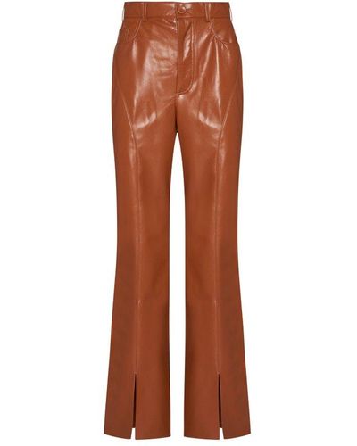 Nanushka Basha Vegan Leather Trousers - Brown