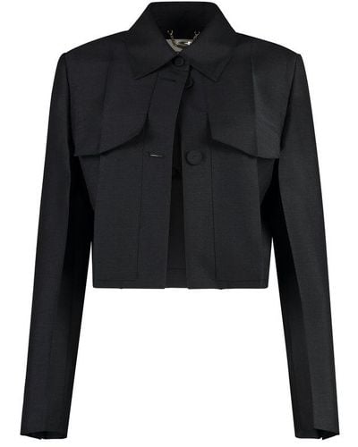 Fendi Tailored Cropped Boxy Jacket - Black