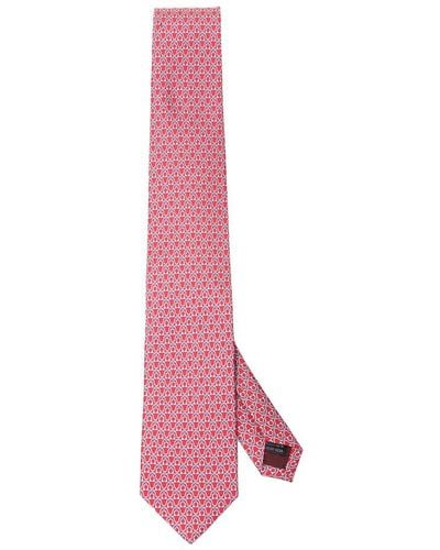 Ferragamo Salvatore Silk Tie - Pink