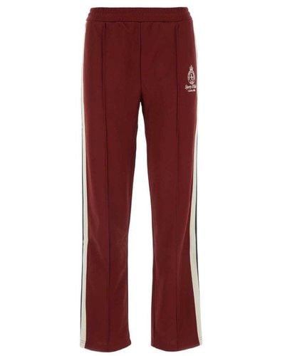 Sporty & Rich Crown Logo Embroidered Trousers