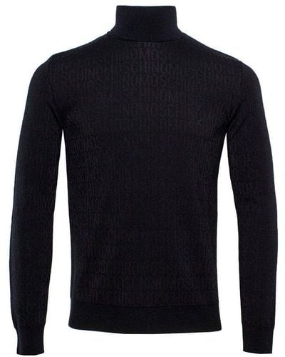 Moschino Roll-neck Knitted Sweater - Blue