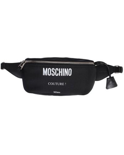 Moschino Belt Bag With Logo - Black