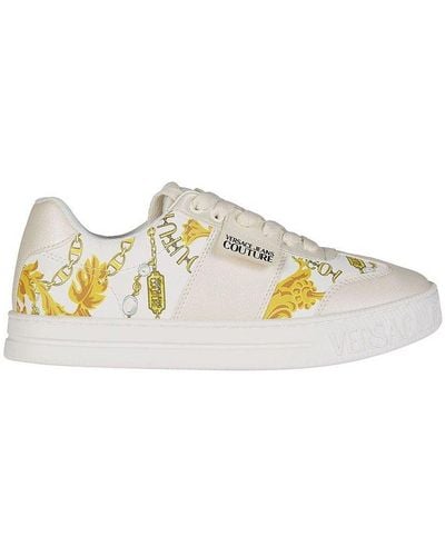 Versace Round Toe Lace-up Trainers - Multicolour
