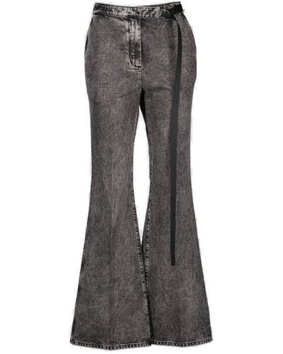 Fendi High Waist Flared Jeans - Gray