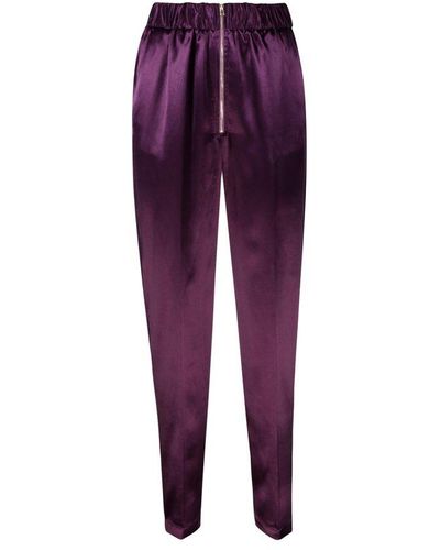 Forte Forte Mid-rise Straight Leg Pants - Purple