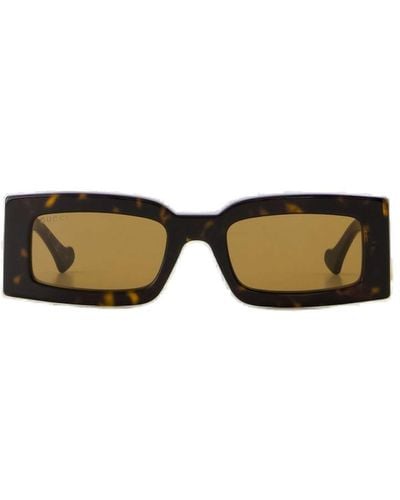 Gucci Rectangular Frame Sunglasses - Green
