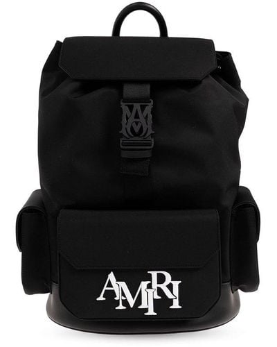 Amiri Backpack With Logo, - Black