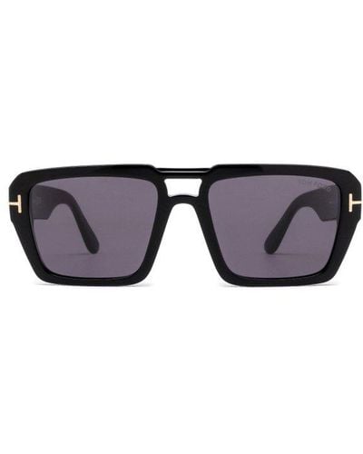 Tom Ford Redford Square Frame Sunglasses - Black
