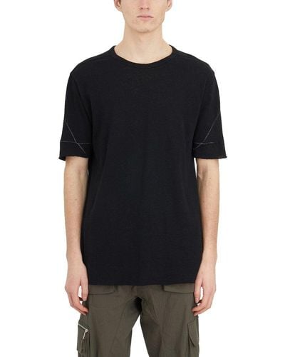 Thom Krom Panelled-detail Crewneck Jersey T-shirt - Black