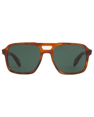 Cutler and Gross Aviator Frame Sunglasses - Green