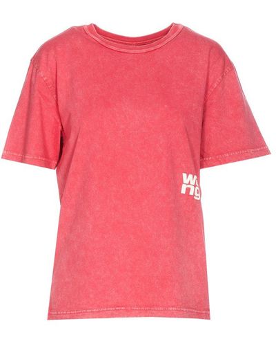 T By Alexander Wang T-Shirt With Logo - Pink