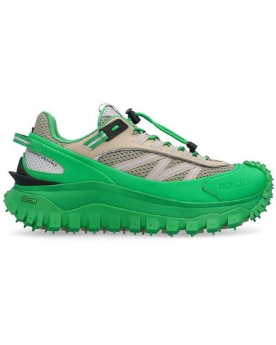 3 MONCLER GRENOBLE Logo Detailed Lace-up Trainers - Green