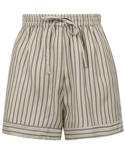 LeKasha Striped Drawstring Shorts - Multicolor