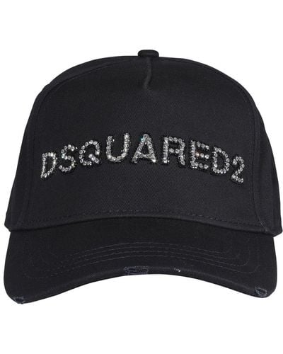 DSquared² Logo Embellished Baseball Cap - Black