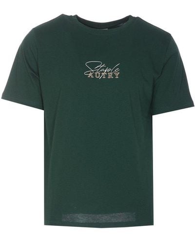 Autry X Jeff Staples Logo Embroidered Crewneck T-shirt - Green