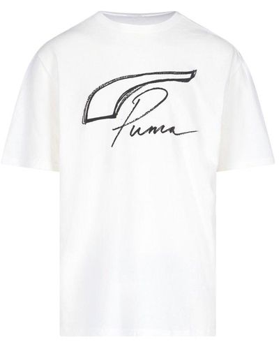 PUMA X Rhuigi Logo-print Crewneck T-shirt - White