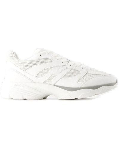 Hogan Allac Paneled Lace-up Sneakers - White