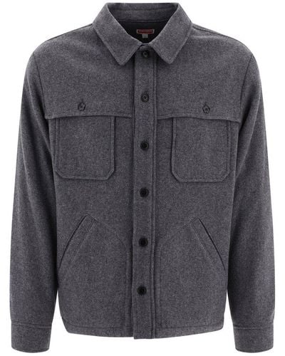 KENZO Wool Overshirt - Grey