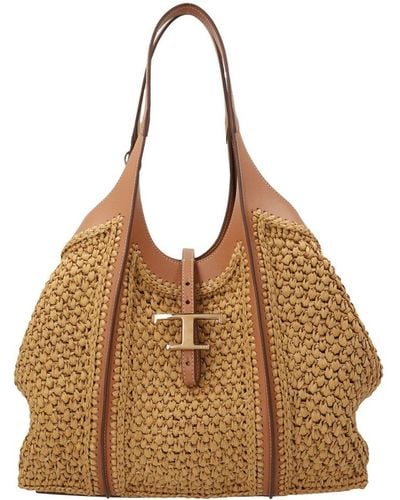Tod's T Timeless Tote Bag - Brown