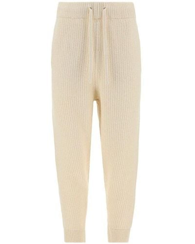 Moncler Genius Moncler 1952 Ribbed Knitted Pants - Natural