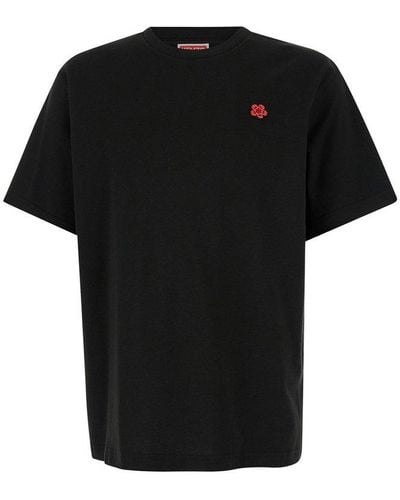 KENZO Boke Embroidered Crewneck T-shirt - Black