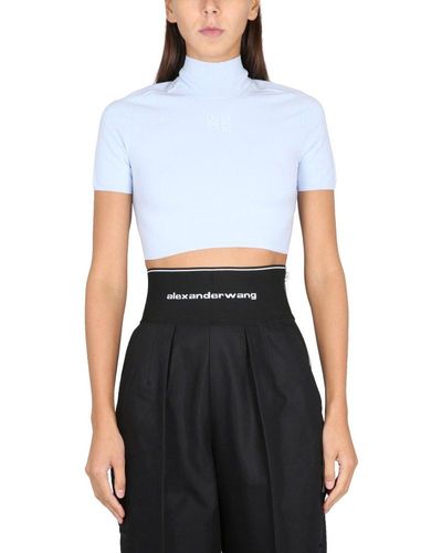 T By Alexander Wang Top Cropped - Blue