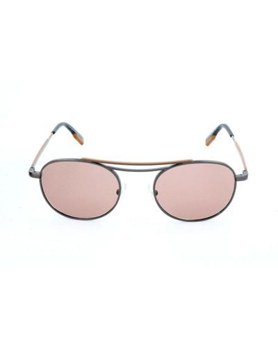 Zegna Oval Frame Sunglasses - Black
