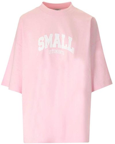 Vetements Printed Round-neck T-shirt - Pink