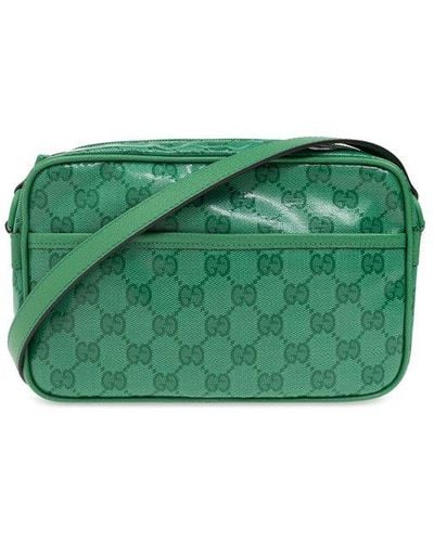 Gucci Interlocking G-logo Leather Shoulder Bag - Green
