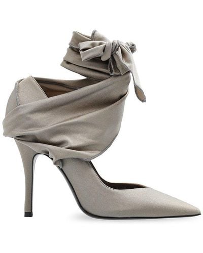 The Attico Vania Pointed-toe Court Shoes - Metallic