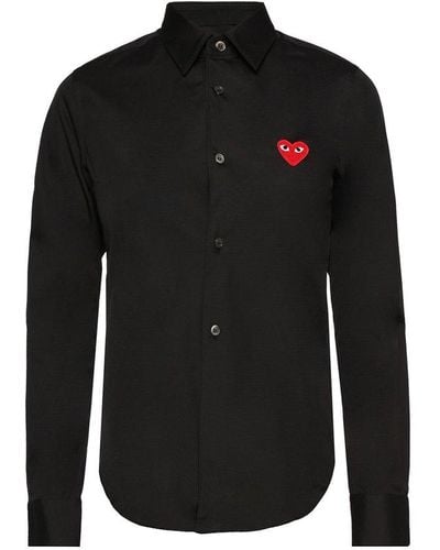 COMME DES GARÇONS PLAY Black And Red Heart Patch Shirt