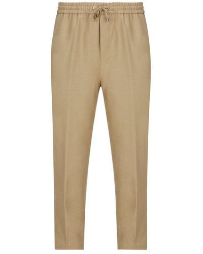 Etro Drawstring Cropped Trousers - Natural