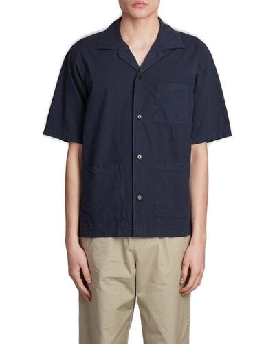 Aspesi Short Sleeved Buttoned Shirt - Blue
