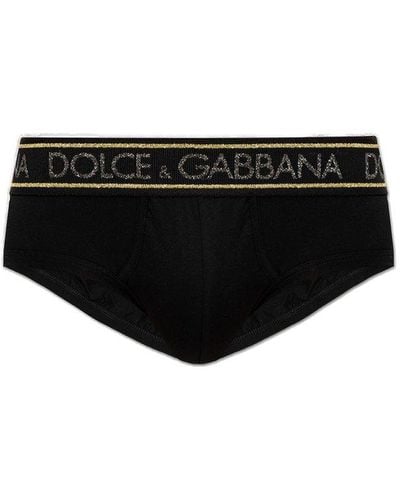 Dolce & Gabbana Briefs With Logo - Black