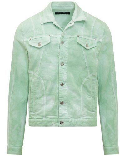 DSquared² Long-sleeved Button-up Jacket - Green