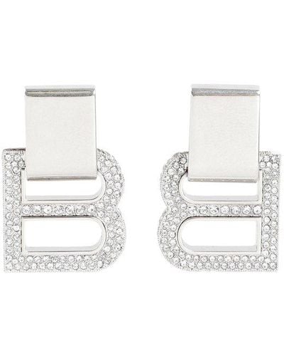 Balenciaga Hourglass Earrings Jewelry - White