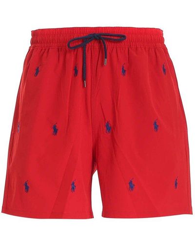 Polo Ralph Lauren All-over Logo Embroidered Swim Shorts