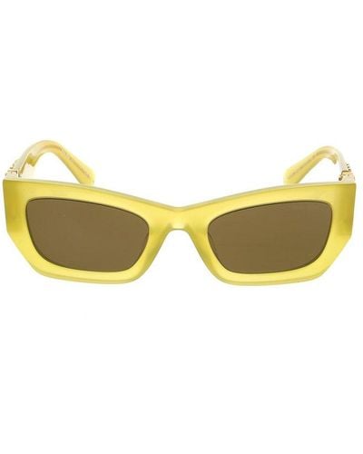 Miu Miu Rectangular Frame Sunglasses - Yellow