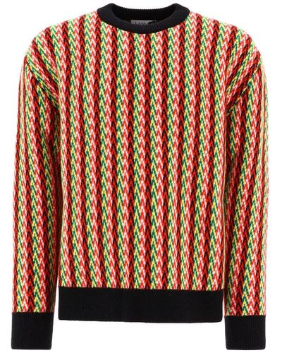 Lanvin Curb Chevron Sweater - Multicolor